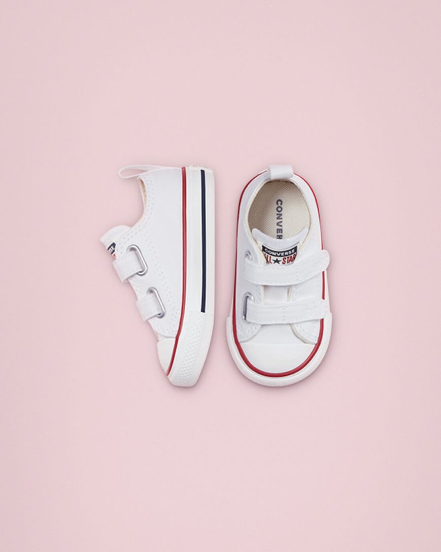 Girls' Converse Chuck Taylor All Star Easy-On Low Top Shoes White / Dark Red / Navy | AU E4951R